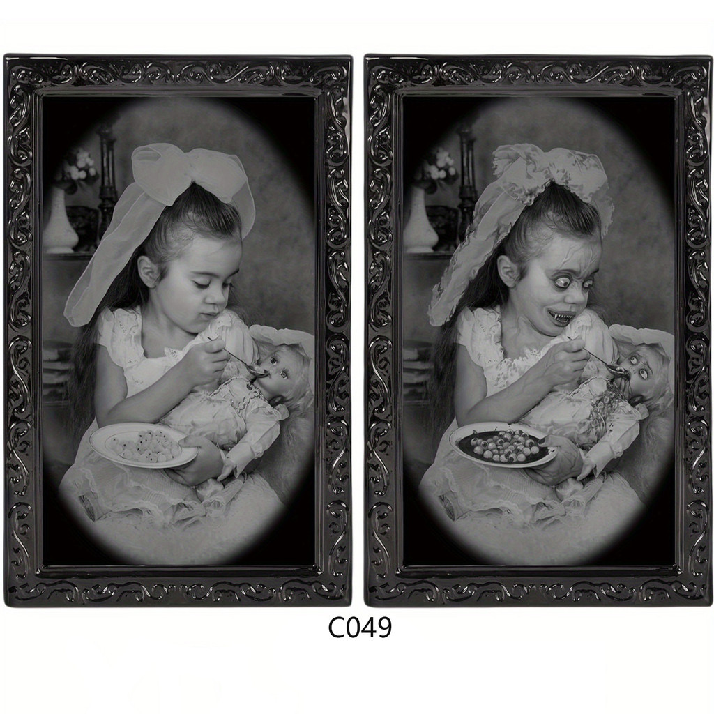 

Horror Picture Frame Lens 3d Face Changing Horror Portraiture Haunted Weird Party Supplies Gifts Decoration Maison Home Decor
