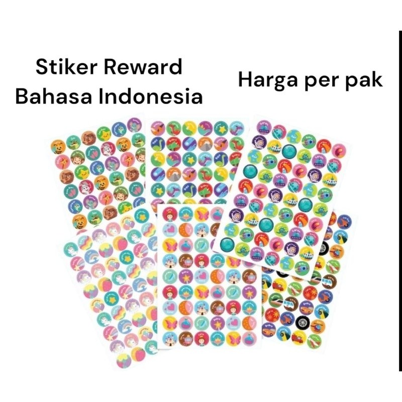 

Sticker Reward BAHASA INDONESIA Stiker Penghargaan Anak Guru Sekolah PAUD TK Motivasi