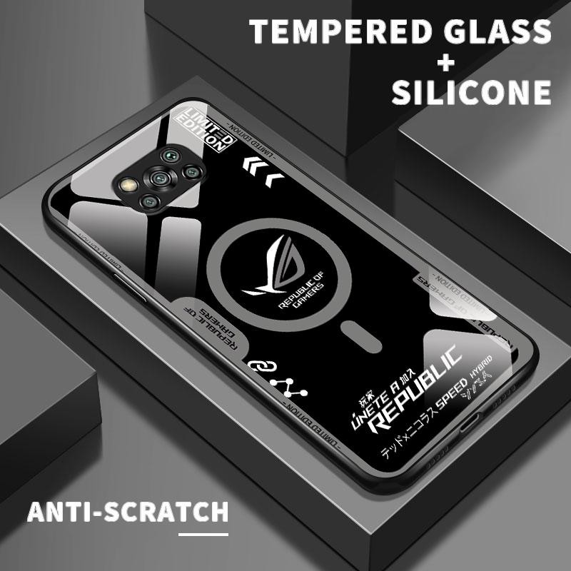 Tempered Glass Case For Poco X3 Pro X5 5G C31 C55 C65 M2 M3 M4 M5s M6 Pro 4G Silicon Back Simple Coo