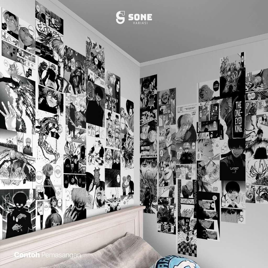 Stiker Tokyo Ghoul Manga Series Aesthetic Ukuran A5 Dekorasi Dinding