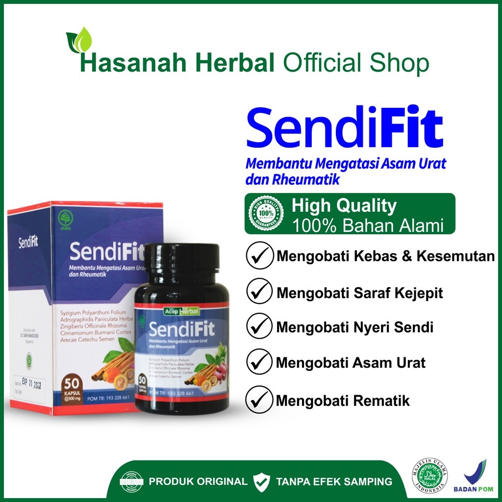 

Obat Asam Urat Rematik Kebas Kesemutan Nyeri Sendi Lutut Saraf Kejepit Nyeri Punggung Sakit Pinggang SendiFit