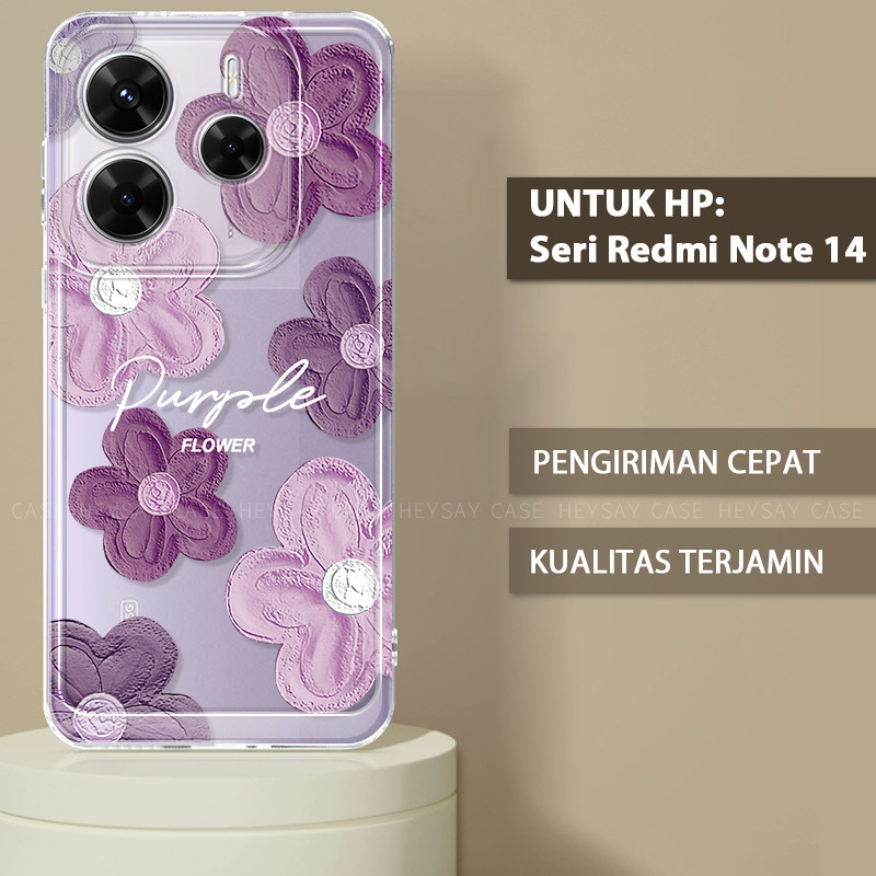 Terbaru Lucu Bunga Untuk Case Hp Redmi Note 14 5G Casing Xiaomi Redmi Note 14 Pro Plus 4G Pro+ Coupl