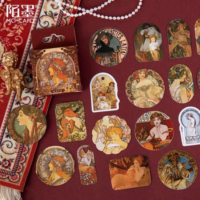 

Sticker Pack Isi 46 Lembar SONG OF MUCHA Scrapbook Journal Stiker