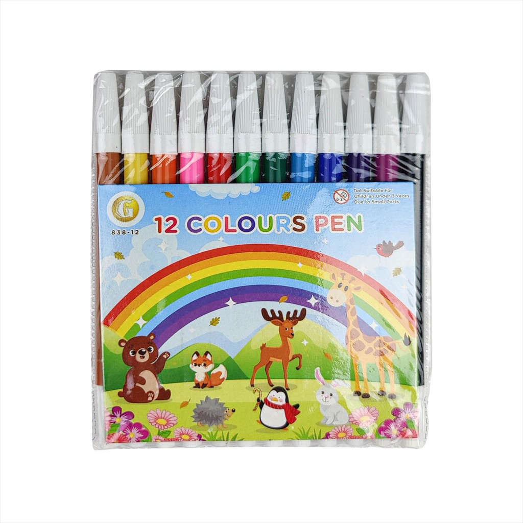 

Spidol Warna 12 Pcs / Spidol Set isi 12 Warna / Alat Mewarnai Lukis Murah