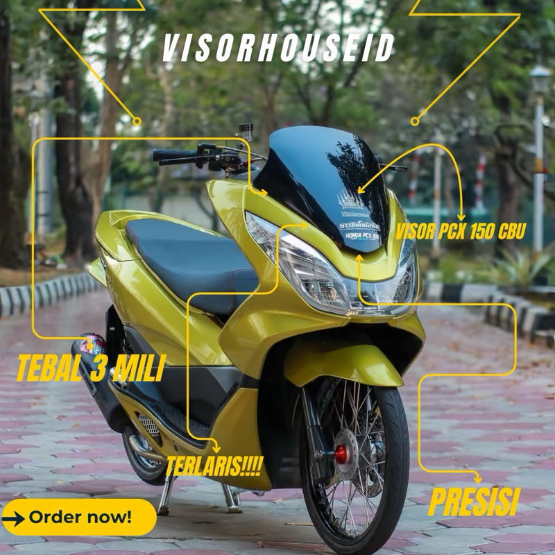 Visor Pcx 150 CBU thailand - visor pcx 150 standar - winshield pcx 150 CBU thailand wdy