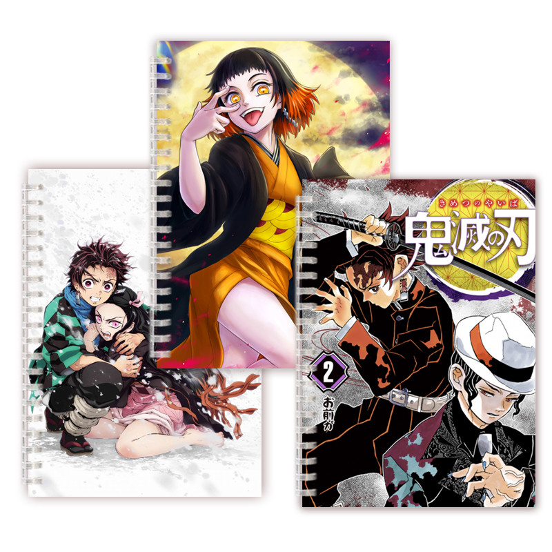 

Demon Slayer Kimetsu No Yaiba - Spiral Notebook Writing Pad Note Book Cover Poster Japan Animation Comic Kamado Tanjirou Nezuko