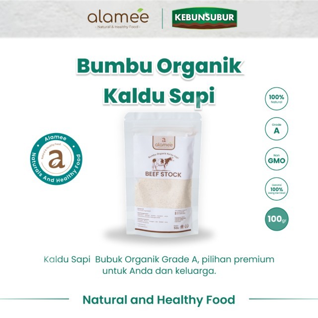 

ALAMEE Kaldu Sapi Bubuk NON MSG Bumbu Dapur Organik Beef Powder Praktis Spice Seasoning 100gr kebunsubur kebunsubur kebunsubur