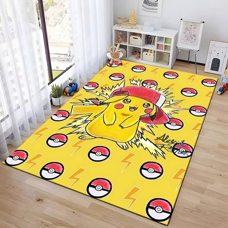 karpet kamar tidur Pokemen-pikachu karpet Yoga ruang tamu anak-anak keset merangkak karpet ruang tam