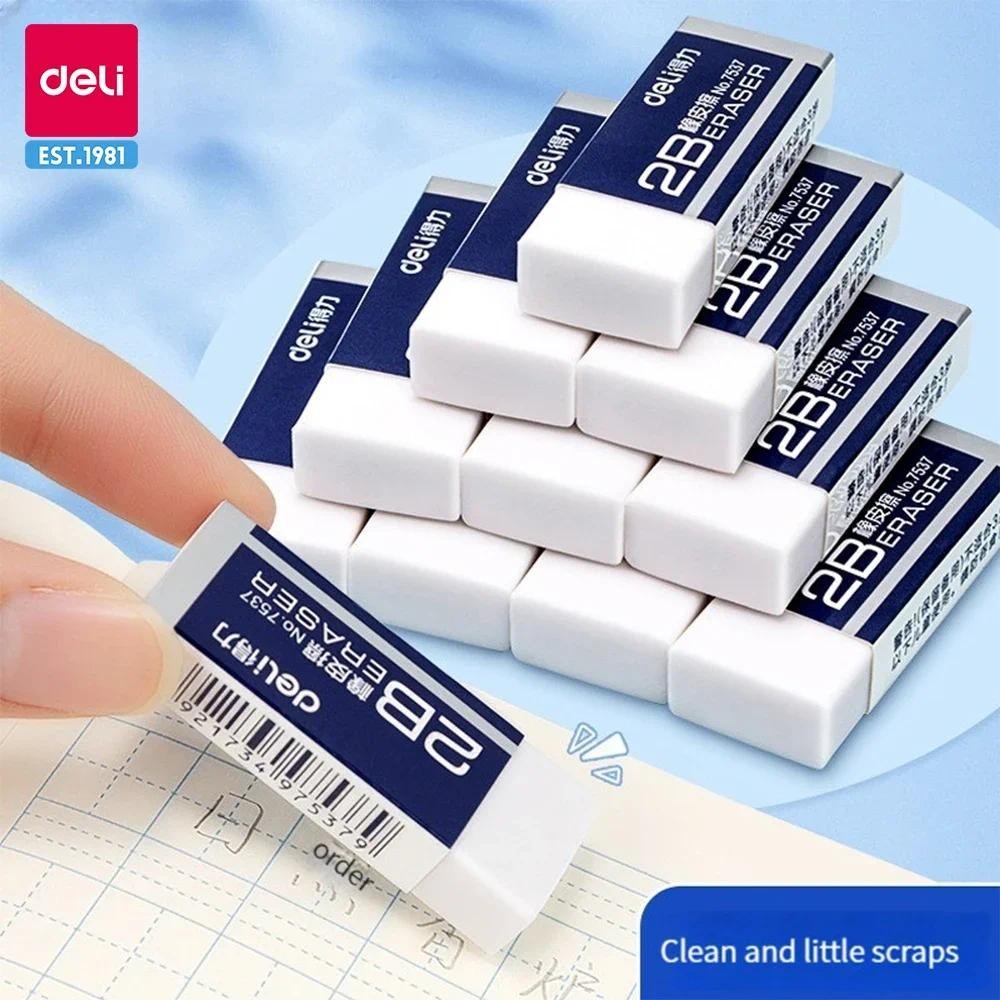 

Deli 4pcs Eraser Stationery 2B 4B Soft Rubber for Kids Clear Eraser Pencil Set Office School Art Supplies Exam Correction