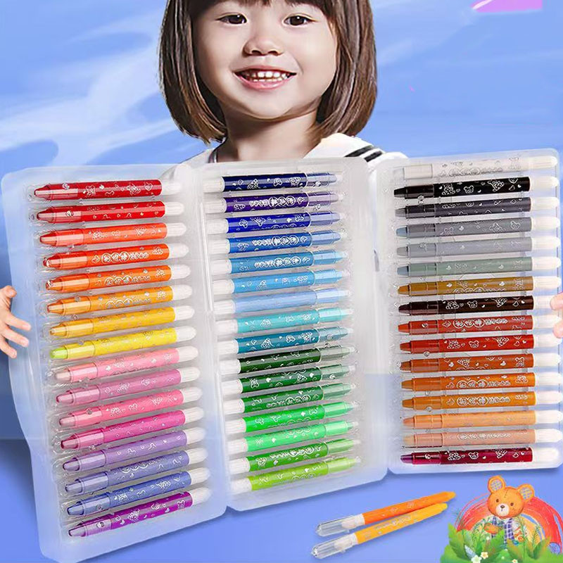 

Lak kecil Crayon Original 12/24/36/48 Warna Water Soluable Crayon Krayon Mewarnai