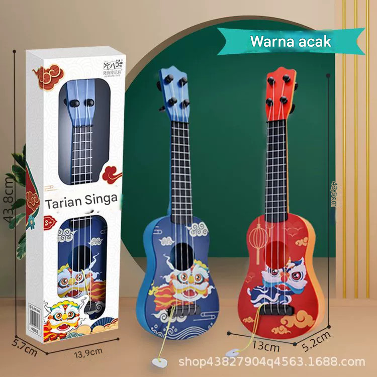 Mainan Anak Ukulele Gitar Trendy Tarian Singa Pendidikan Awal TK Mainan Gitar Kecil Anak Perempuan