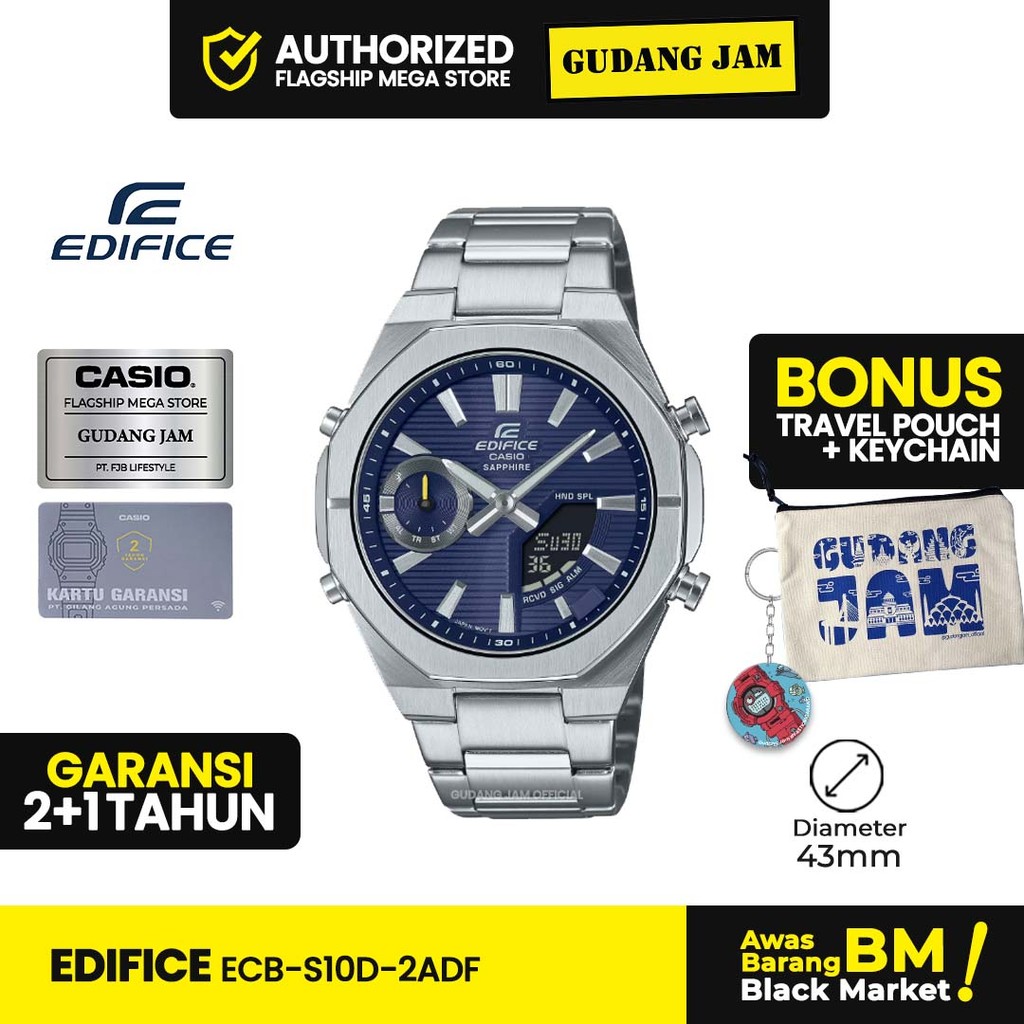 Edifice Pria ECB-S10D-2ADF ECB-S10D-2A ECB-S10D ECBS10D ECB S10D