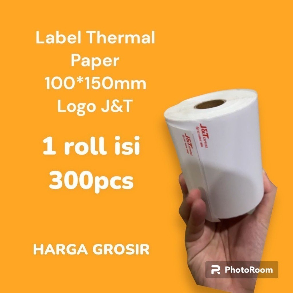 

Kertas Label Thermal 150x100mm LABEL BARCODE LOGO JNT 1 ROLL - 300PCS resi stiker label READY STOK