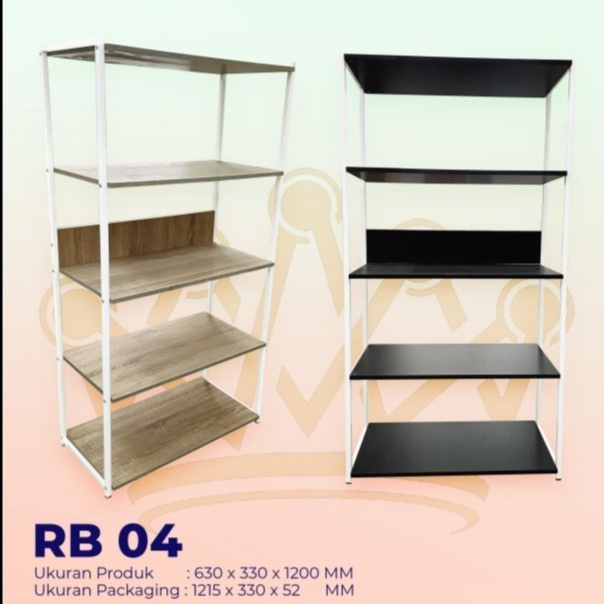 Rak buku rangka besi RB 04 Kingdom