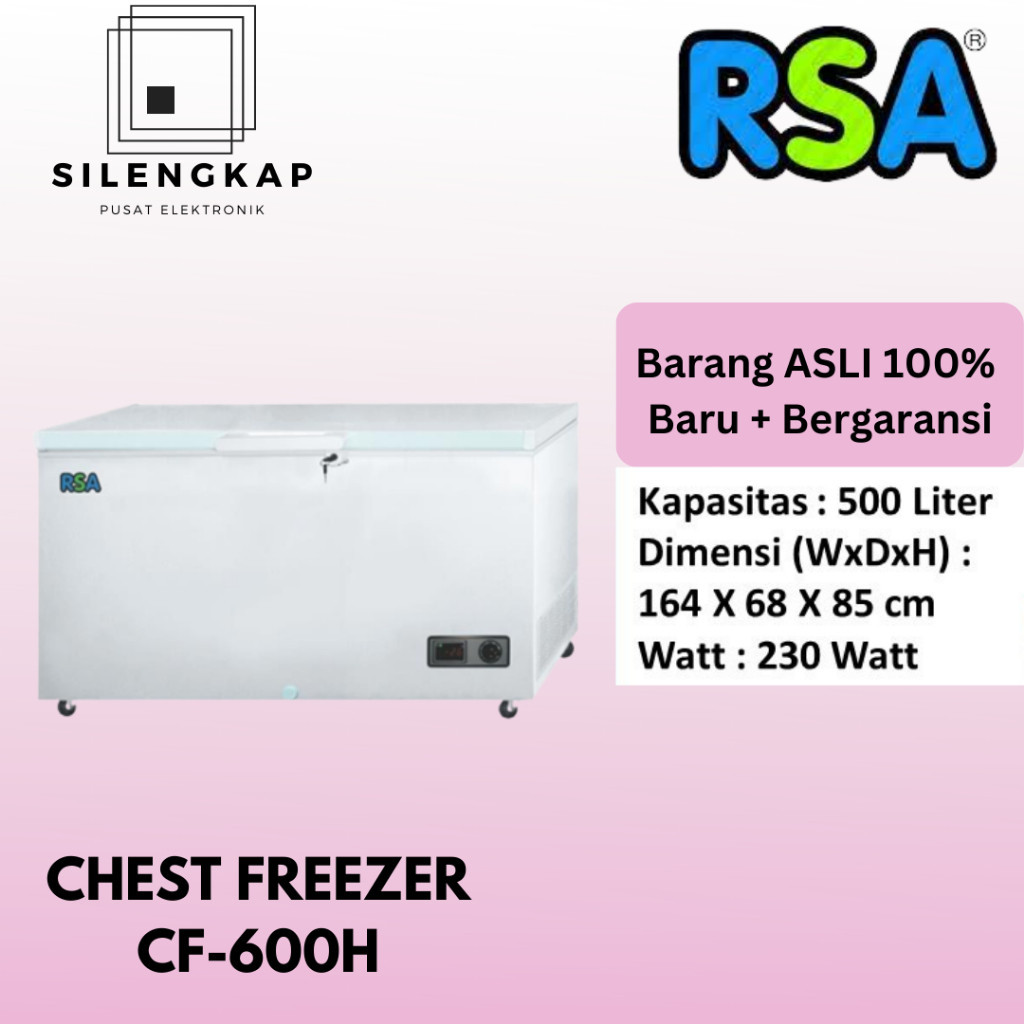Chest Freezer RSA CF-600 H / CF600H Freezer Box 500 liter