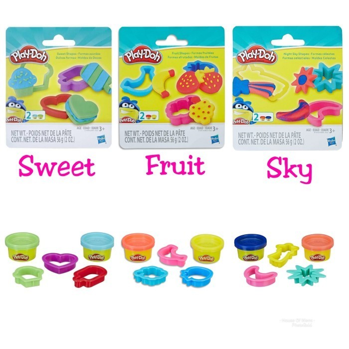 PLAY-DOH FRUITS SHAPES - PLAY-DOH SWEET SHAPES - CETAKAN PLAY DOH