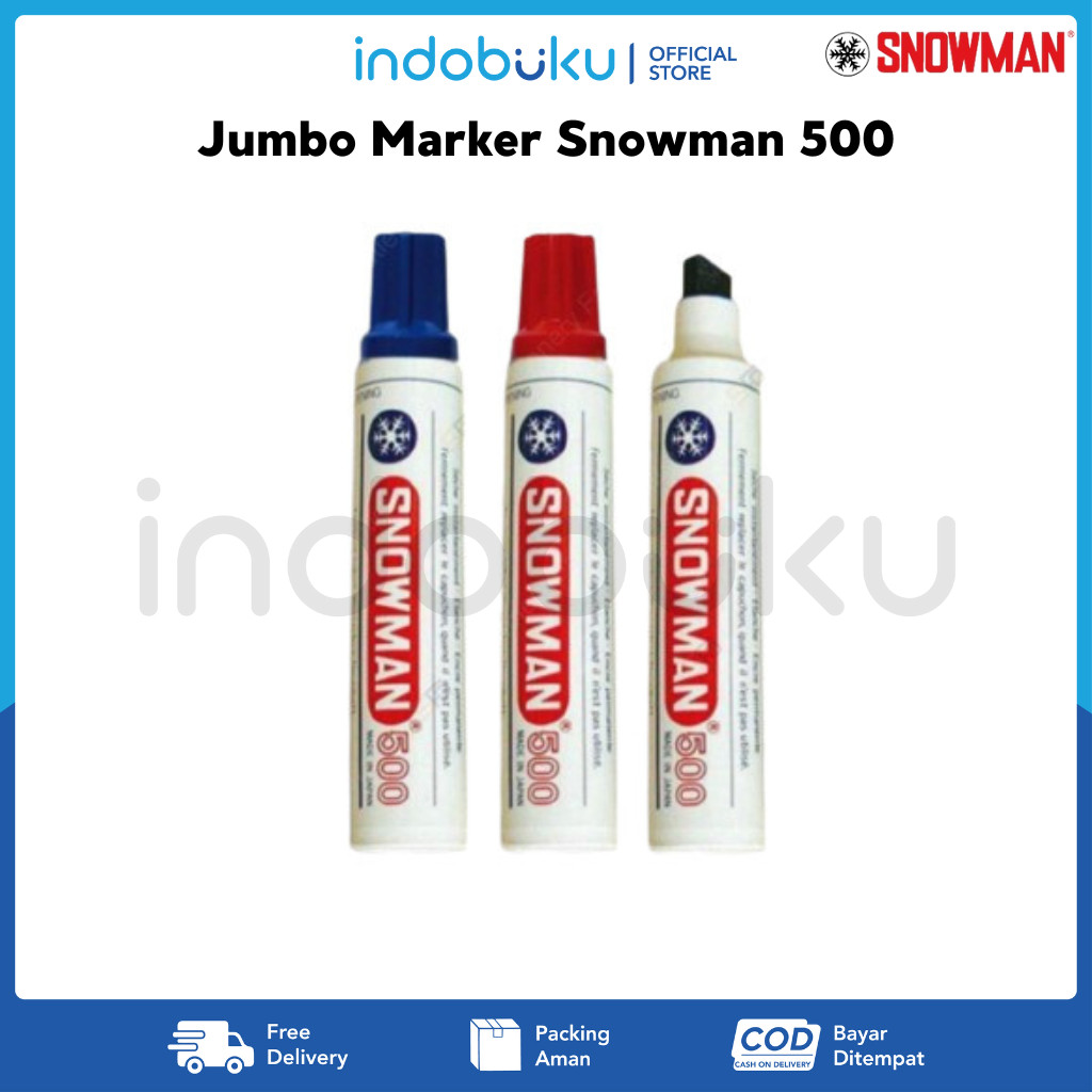 

Jumbo Marker Snowman 500 / Spidol Jumbo Permanen Snowman 500