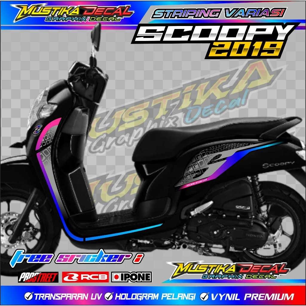 STRIPING VARIASI LIST MOTOR SCOOPY NEW 2019  / STICKER VARIASI HONDA SCOOPY NEW 2019