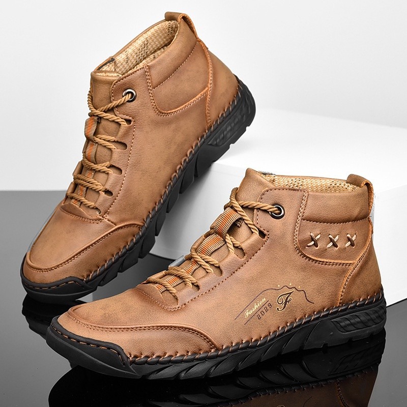 Promo COD 100% Asli Kulit Import Sepatu Boot Pria Tali Boots Casual Formal Sepatu High Cut Original Dewasa Sepatu Keren 146