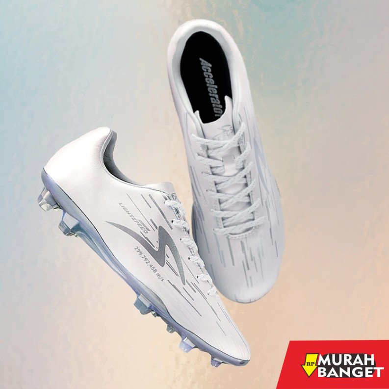 Sepatu specs keren- Pomo  sepatu bola Specs Lightspeed Reborn FG Iluminate white/sepatu bola/sepatu 