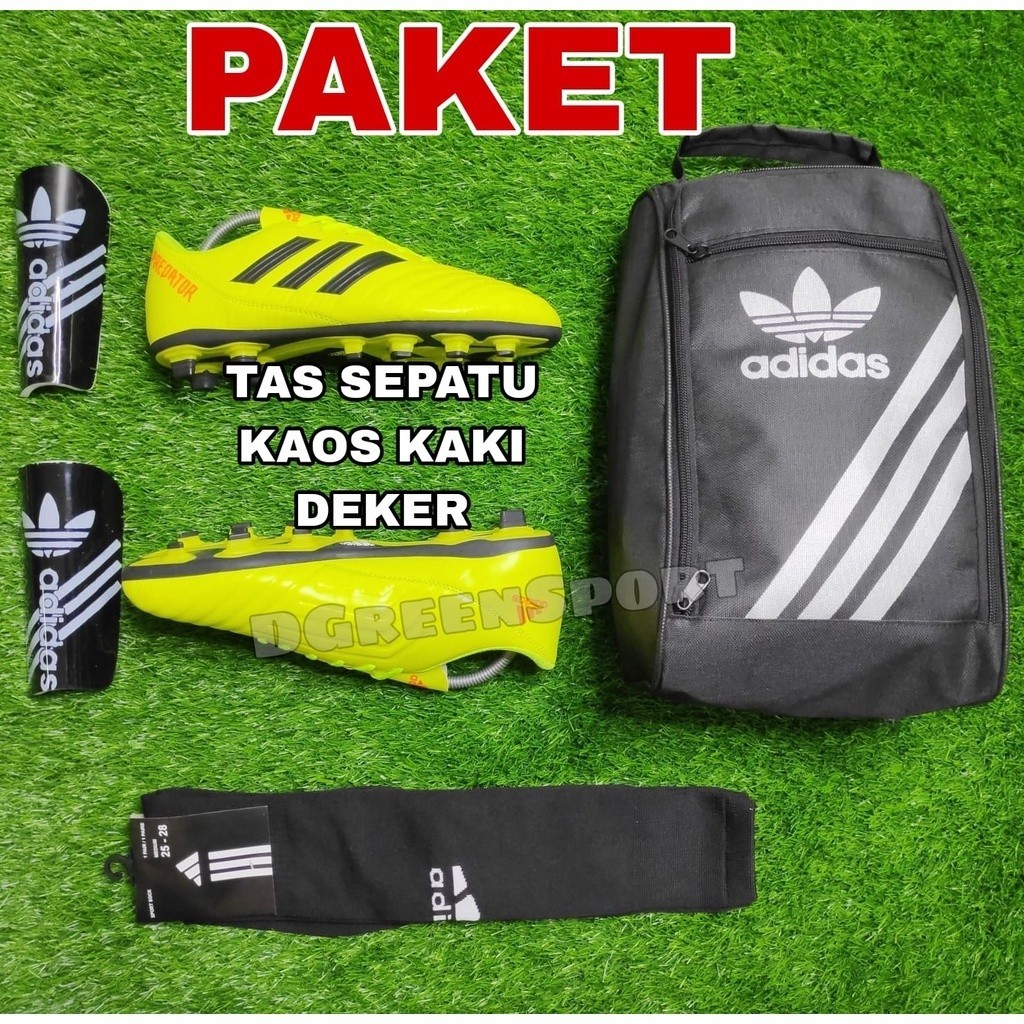 Sepatu specs keren- PAKET MURAH SEPATU BOLA KOMPONEN ADIDAS_PREDATOR GRADE ORI PAKET KOMPLIT SEPATU 