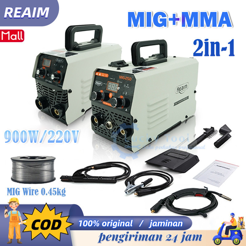 Mesin Las RAEIM Inverter MIG-250 120A IGBT  Mesin las mig tanpa gas Inverter  Trafo las  Mesin las l