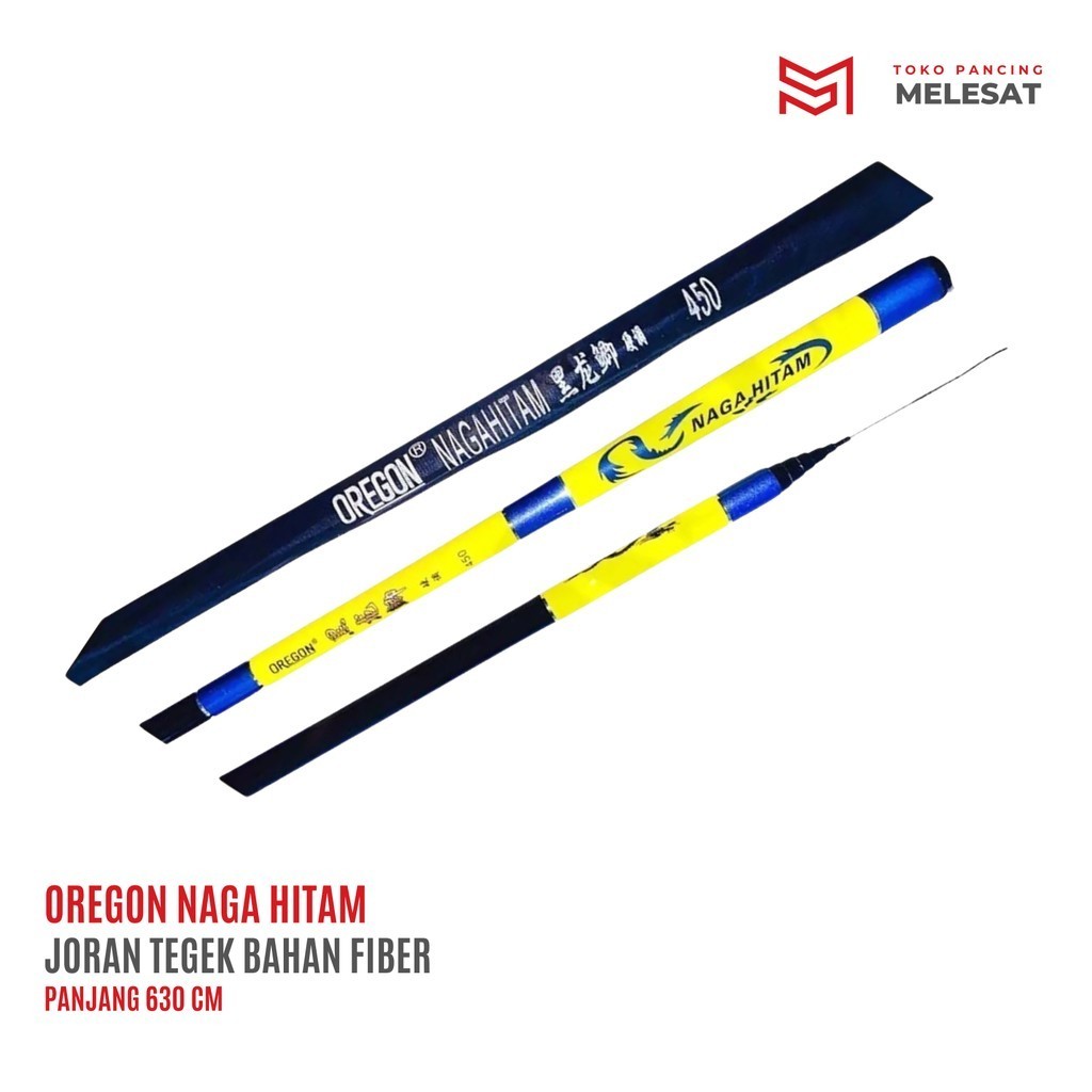 Oregon Naga Hitam Joran Pancing Tegek Mentah Ruas Panjang Bahan Carbon