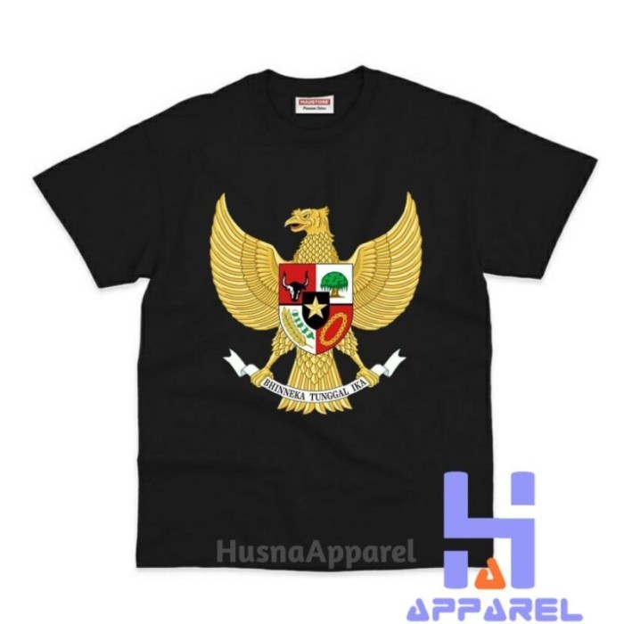 BAJU ANAK KAOS ANAK KEMERDEKAAN INDONESIA GARUDA PANCASILA - Hitam, S