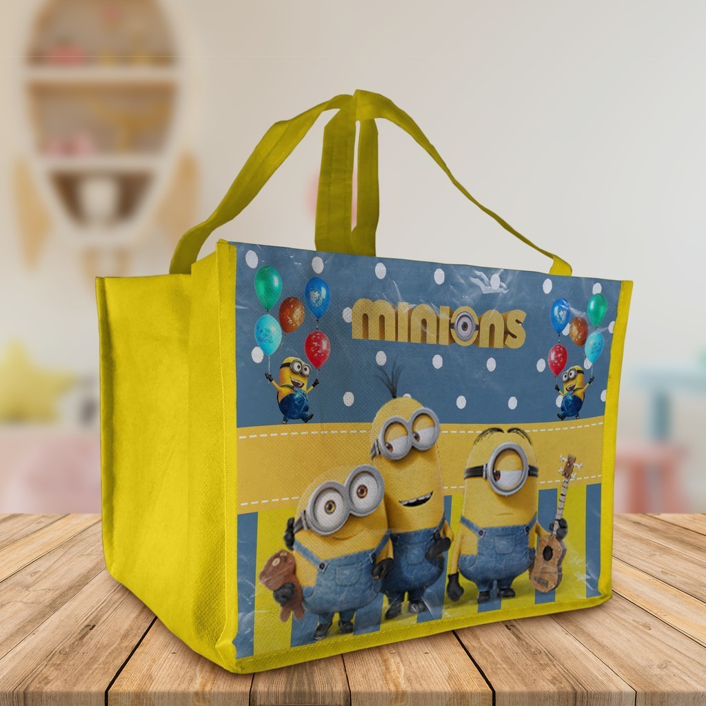 GOODIE BAG MURAH MINION / TAS ULTAH READY STOK BENTO / TAS ULANG TAHUN