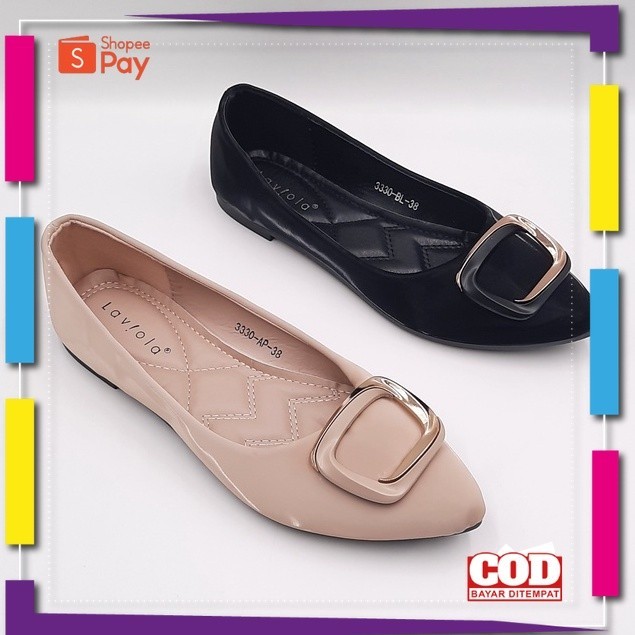 UKURAN SIZE 37 38 39 40 41 42 43 44 45 / Laviola Shoes - Flat Shoes Wanita - 3330 LSF