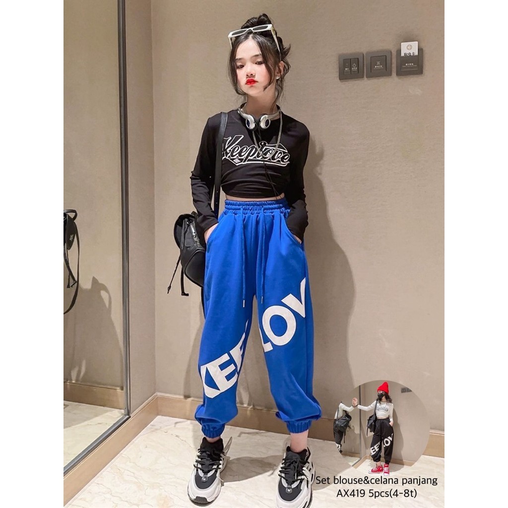 Set Blouse & Celana Panjang AX419