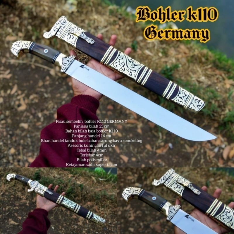GOLOK PISAU SEMBELIH SUPER TAJAM BAJA BOHLER K110