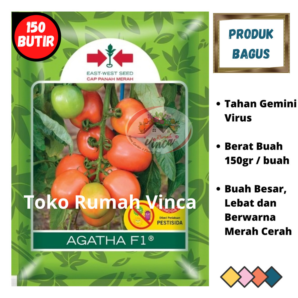 Benih Bibit Tomat Buah Super Besar AGATHA F1 150 Biji Cap Panah Merah