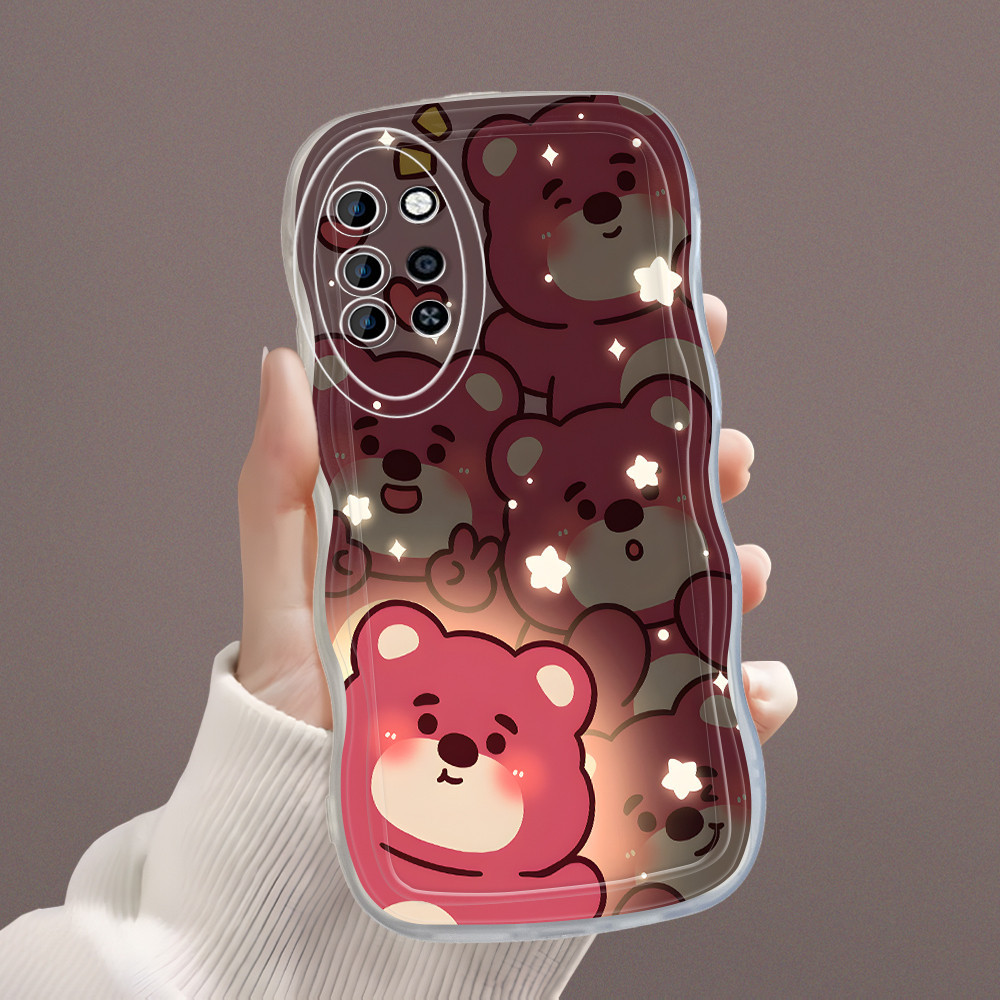 Casing Hp Untuk Infinix Note 10 Pro NFC X695 X695D Kesing Soft Phone Case Bergelombang Glowing Lotso