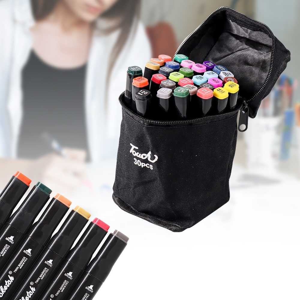 

[COD] Toddi Spidol Dual Side Gambar Kaligrafi Sketsa Multifungsi Fine Art Brush Pen Art Marker Set 30 Warna Tajam Mata Spidol 1.0mm dan 7.0mm