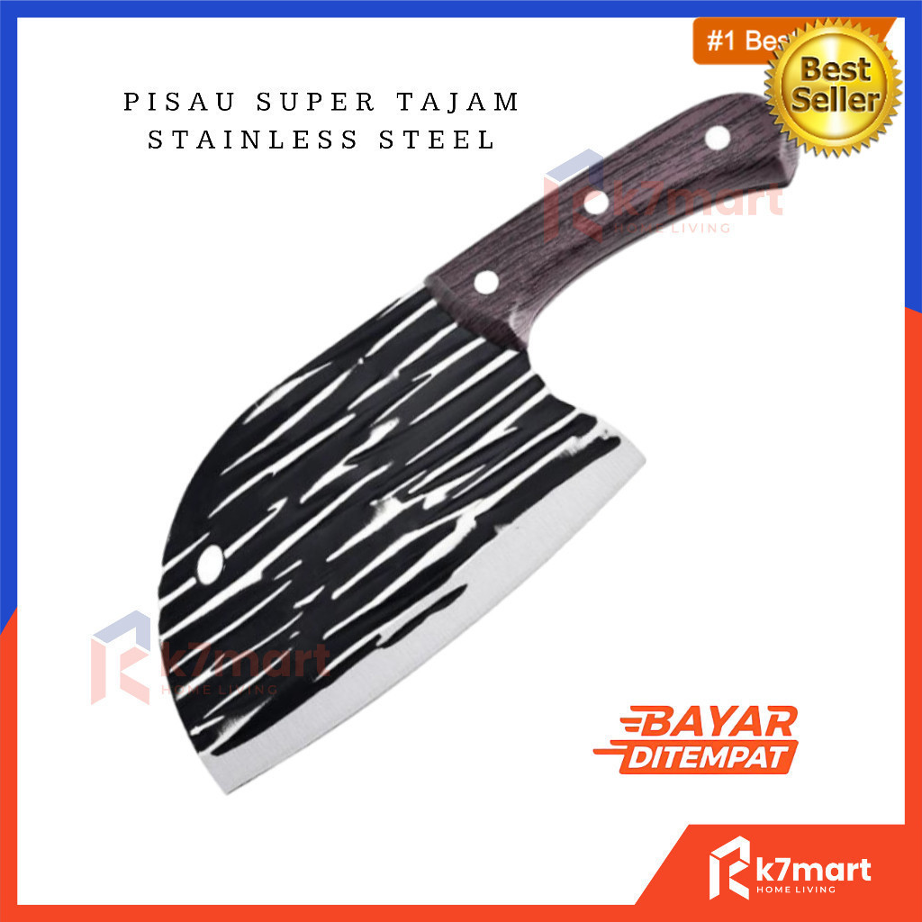 K7MART PISAU KOKI JEPANG SUPER TAJAM STAINLESS STEEL  / PISAU POTONG DAGING SAYUR IKAN / PISAU DAPUR