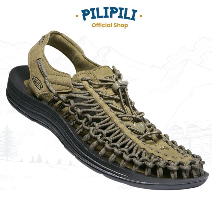 Sepatu Sandal Pria Keen Uneek Men Dark Olive / Black