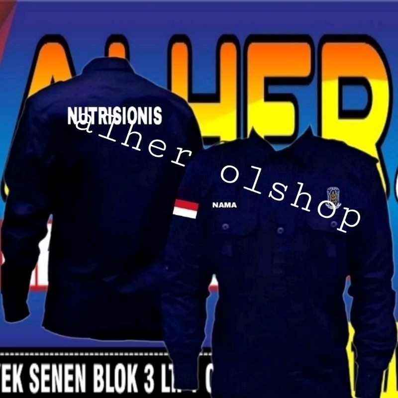 kemeja persagi baju persagi seragam persagi kemeja ahli gizi Baju ahli gizi seragam ahli gizi kemeja