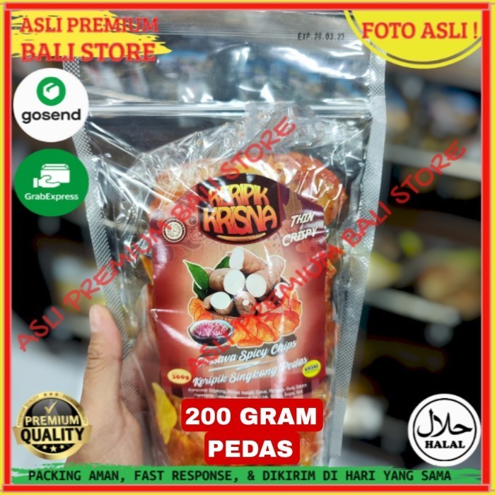 

OLEH OLEH MAKANAN CEMILAN CAMILAN SNACK KULINER KHAS ASLI ORI ORIGINAL BALI KERIPIK KRIPIK SINGKONG PEDAS 200 GRAM GR