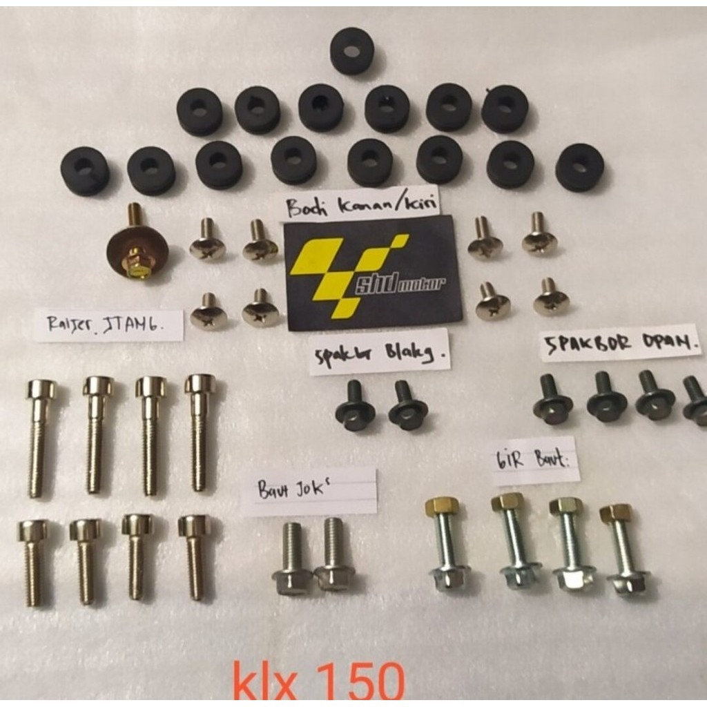 NEW  baut ori full body klx/karet bodi klx/baut raiser setang klx