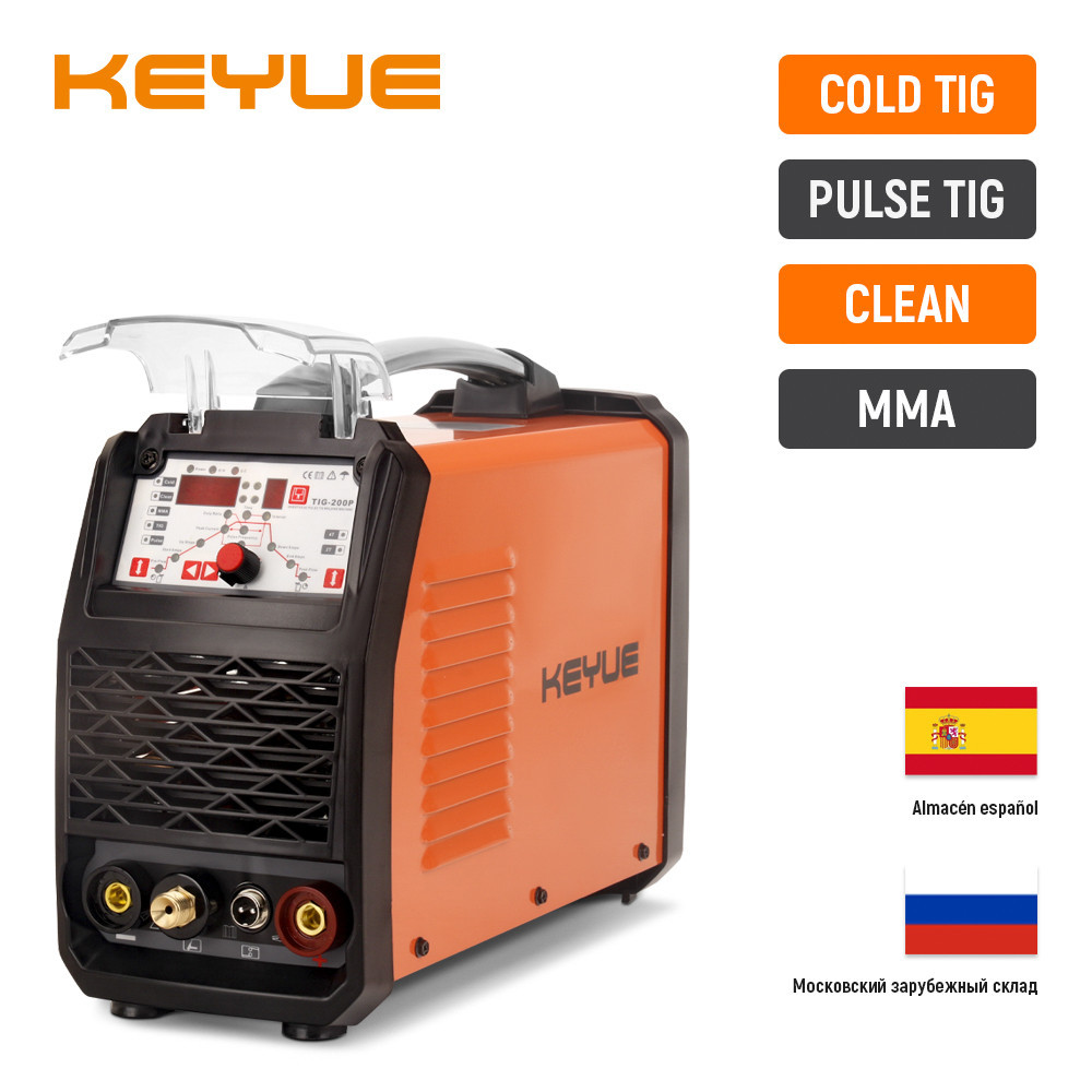 KEYUE TIG-200P Pulse Cold Tig Welding Machine TIG/COLD/PULSE/CLEAN/SMART/Au-Ag Cold  Multifunctional