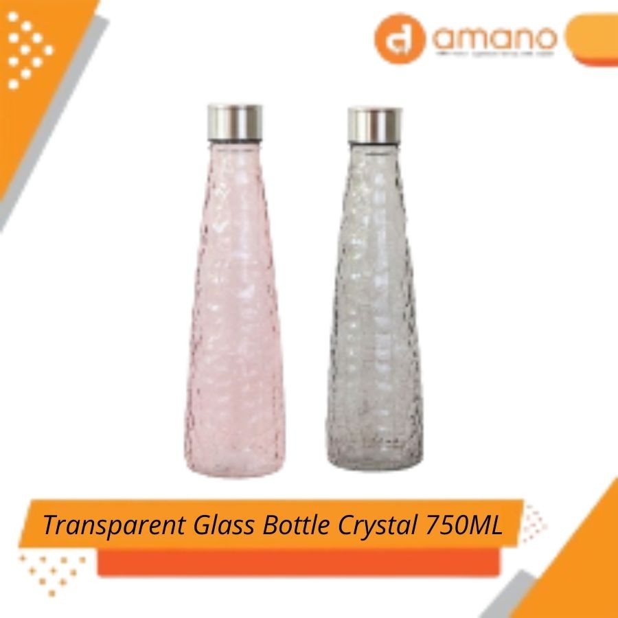 Botol Kaca Bening Kristal Aesthetic Transparent Glass Bottle Crystal 750ML