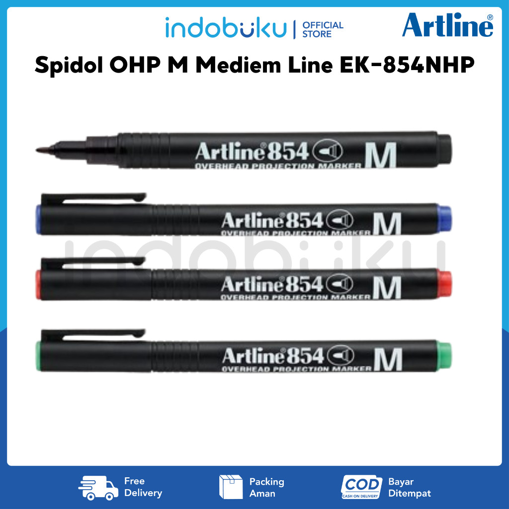 

Spidol Artline OHP Overhead Project Permanent Marker 0.5 mm M Mediem Line EK-854N