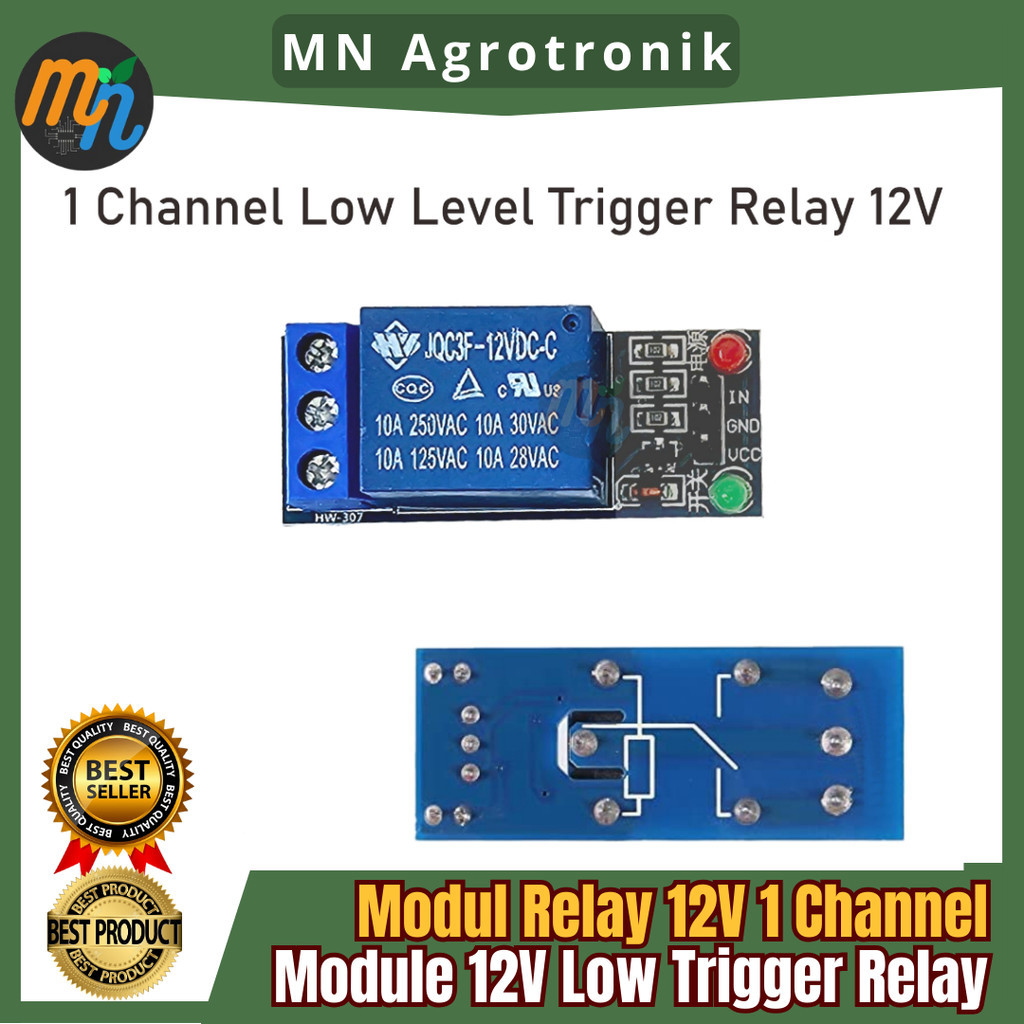 Relay 12V 1 Channel Relay Module 12V Low Trigger Relay