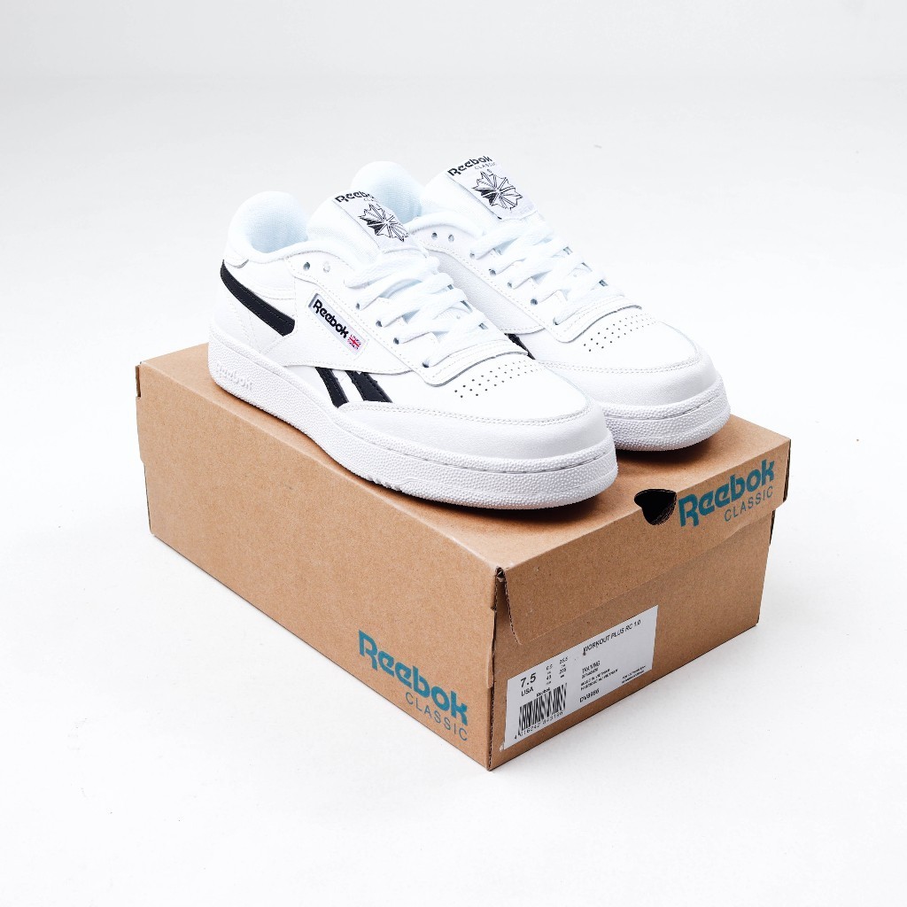 (SLF) Sepatu Reebok Club C 85 Revenge White Black