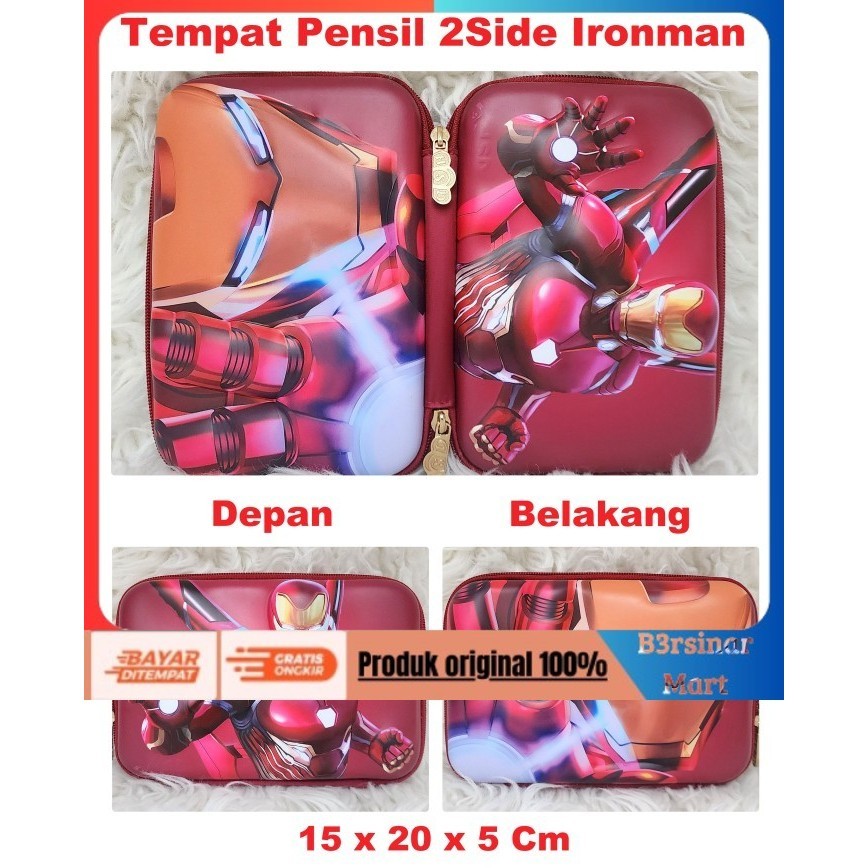 

[BAYAR DI TEMPAT] PROMO Tempat Pensil Anak Batman Spiderman Ironman Captain Superman hardcase Landscape Iron COD