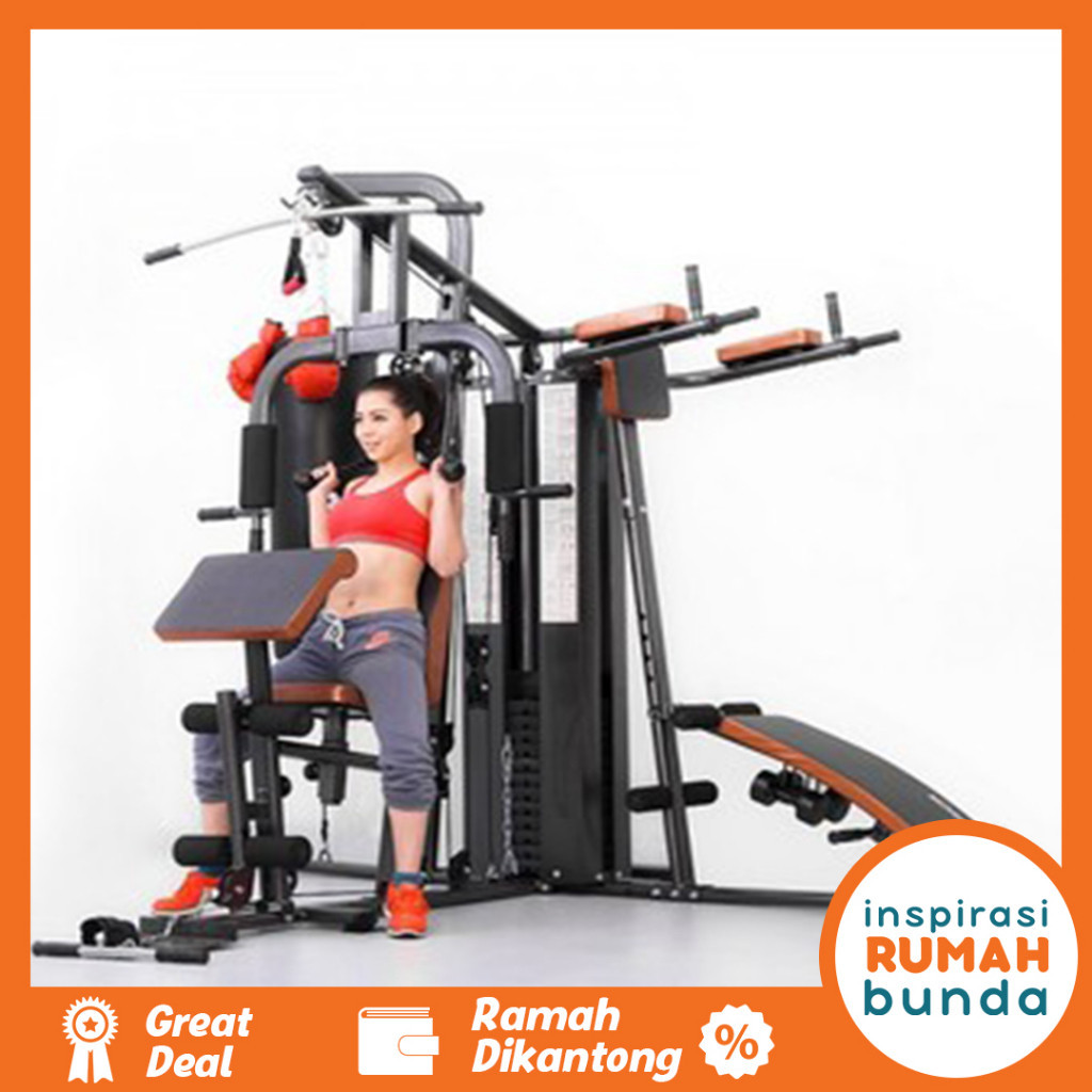 HOME GYM 3 SISI PLUS SAMSAK  ALAT GYM ALAT FITNESS