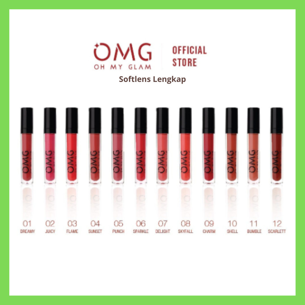 Lip Cream OMG Satuan / LipCream OMG / LipCream Oh My Glam / Lipstik OMG / Make Up OMG