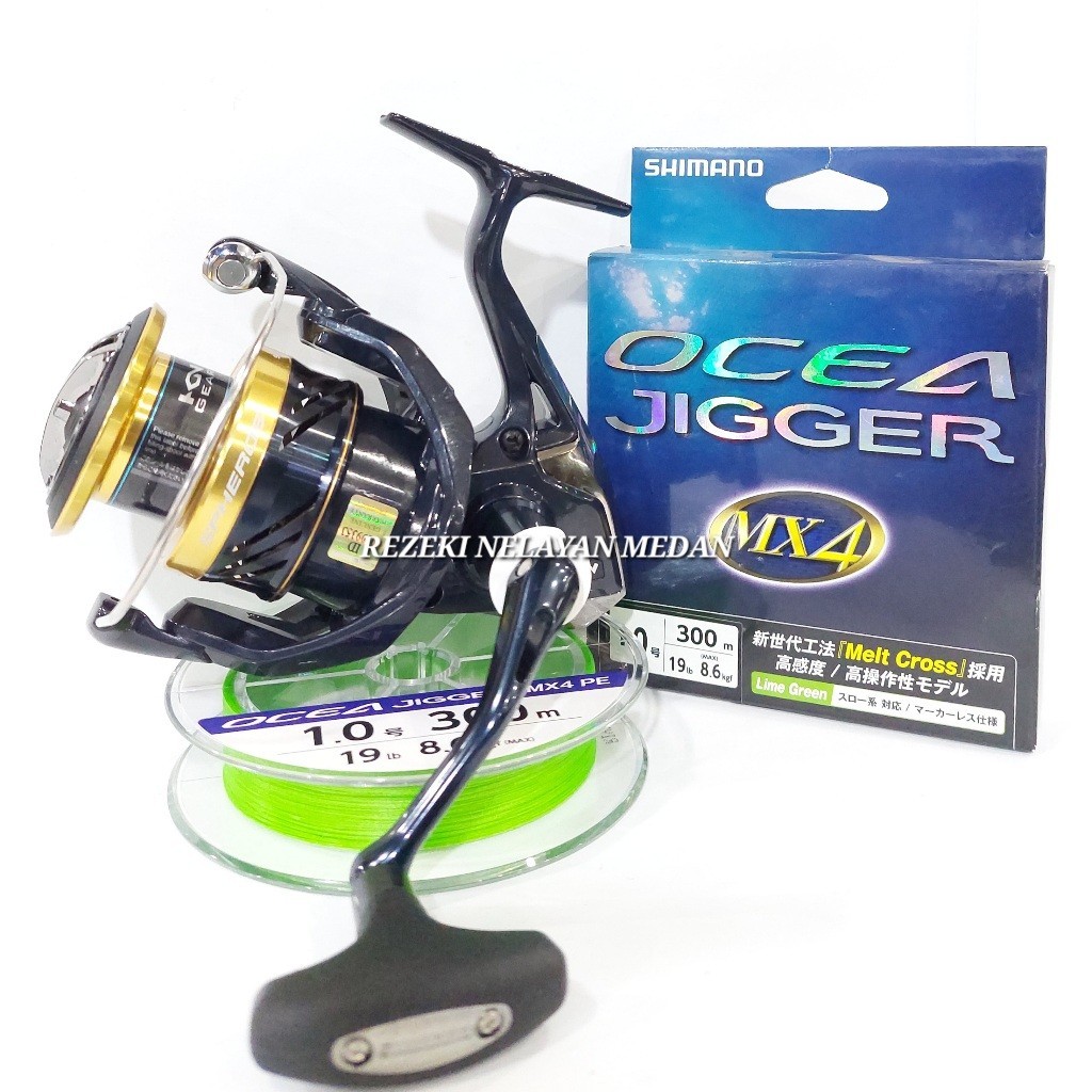 Set Mancing Laut SHIMANO Spheros SW 4000XG/HG | Ocea Jigger MX4 300m