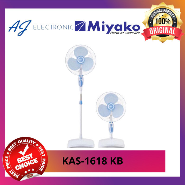 KIPAS ANGIN MIYAKO KAS-1618kb / KAS1618kb / kas1618 ,stand/desk fan 16